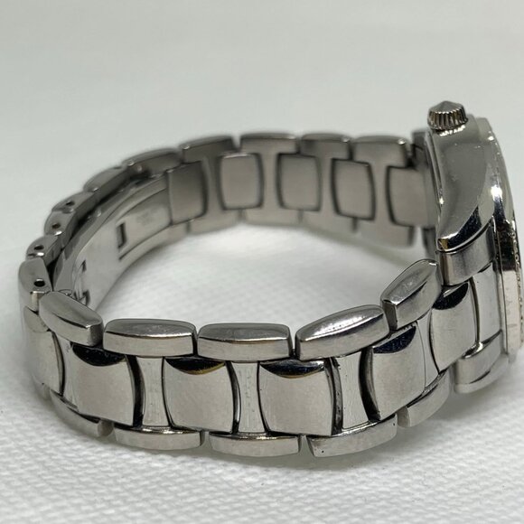 Bulova Diamonds date women’s watch Silver Tone mop Dial  c660844 size 6” running main image 4